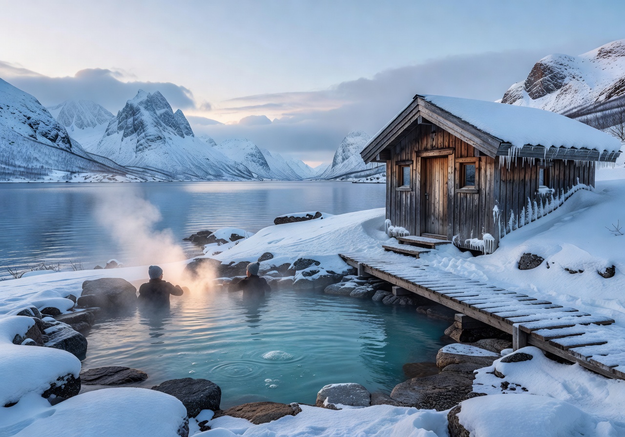 Arctic wellness retreat Norway snow